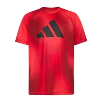 adidas Big Boys Crew Neck Short Sleeve Graphic T-Shirt