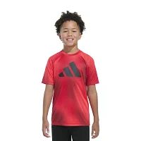 adidas Big Boys Crew Neck Short Sleeve Graphic T-Shirt