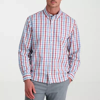 Haggar® Men's Long Sleeve Casual Plaid Button Down Shirt