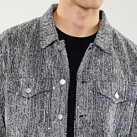 Forever 21 Mens Sequin Trucker Jacket