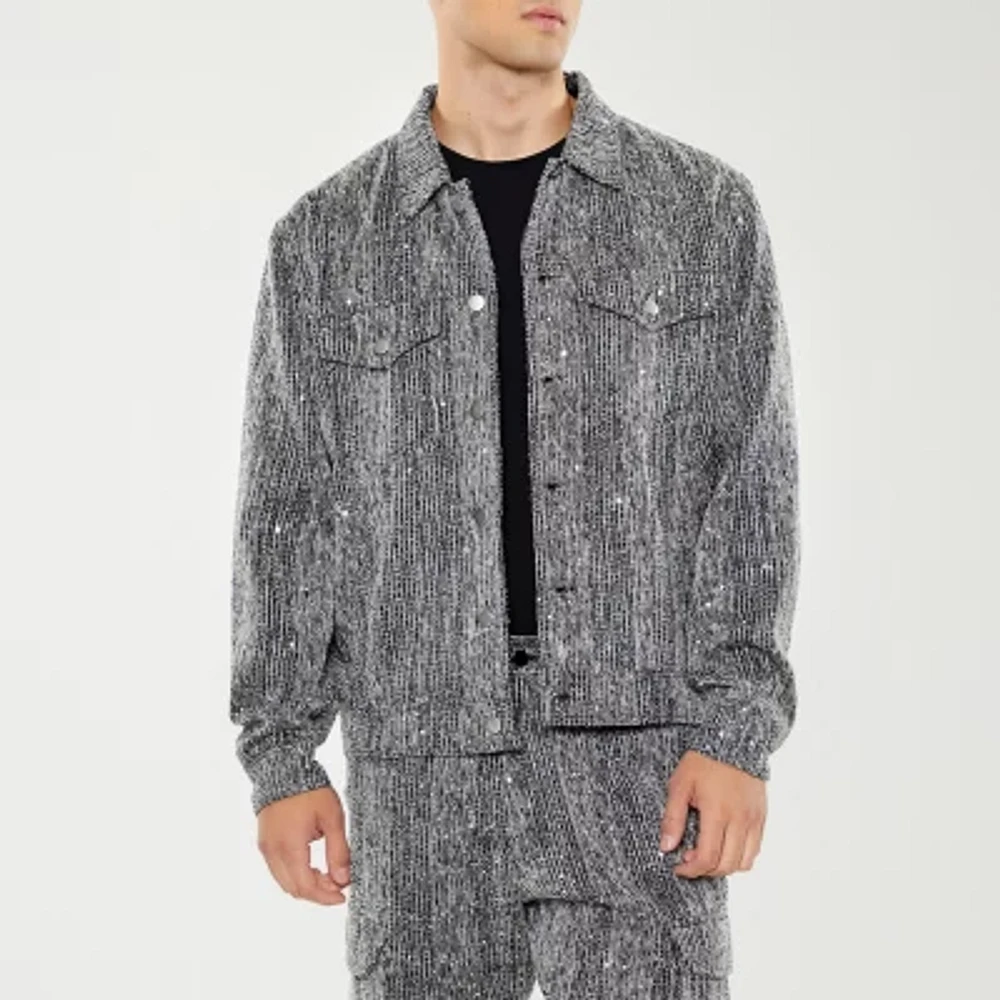 Forever 21 Mens Sequin Trucker Jacket