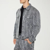 Forever 21 Mens Sequin Trucker Jacket