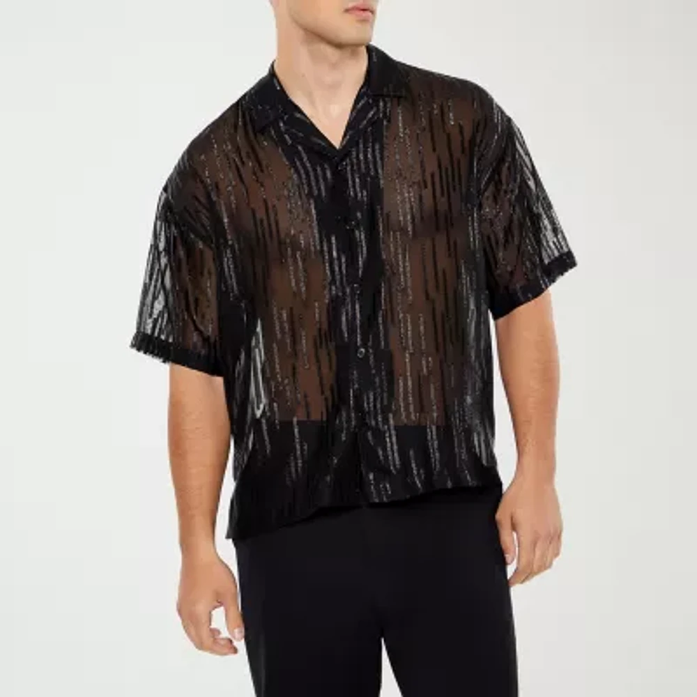 Forever 21 Mens Short Sleeve Button-Down Shirt