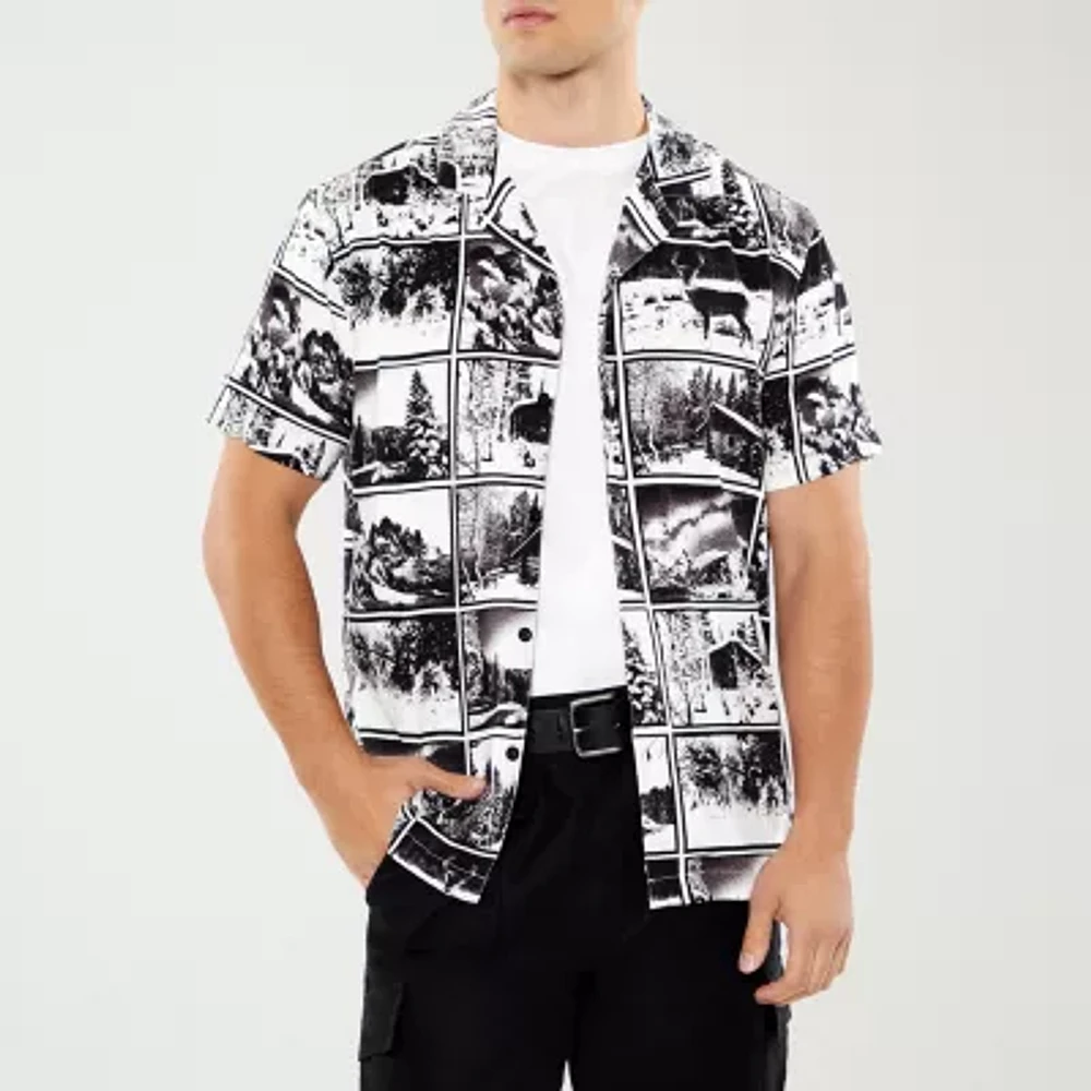 Forever 21 Mens Short Sleeve Button-Down Shirt