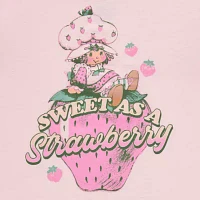 Juniors Strawberry Shortcake Ringer Tee Womens Crew Neck Short Sleeve Graphic T-Shirt