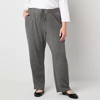 Liz Claiborne Womens Mid Rise Jogger Pant Plus