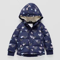 Okie Dokie Toddler Girls Adaptive Hooded Heavyweight Puffer Jacket