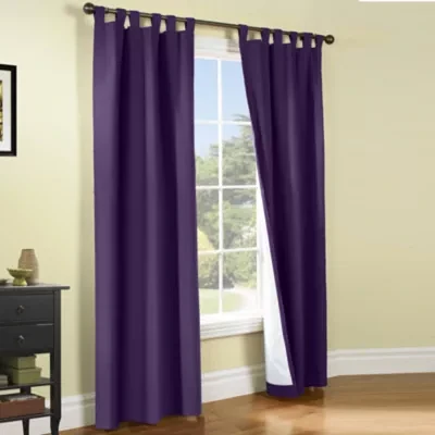 Weathermate Energy Saving Light-Filtering Tab Top Set of 2 Curtain Panel