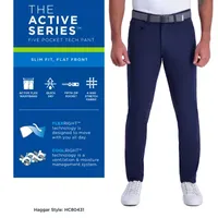 Haggar The Active Series 5-Pocket Mens Slim Fit Flat Front Pant