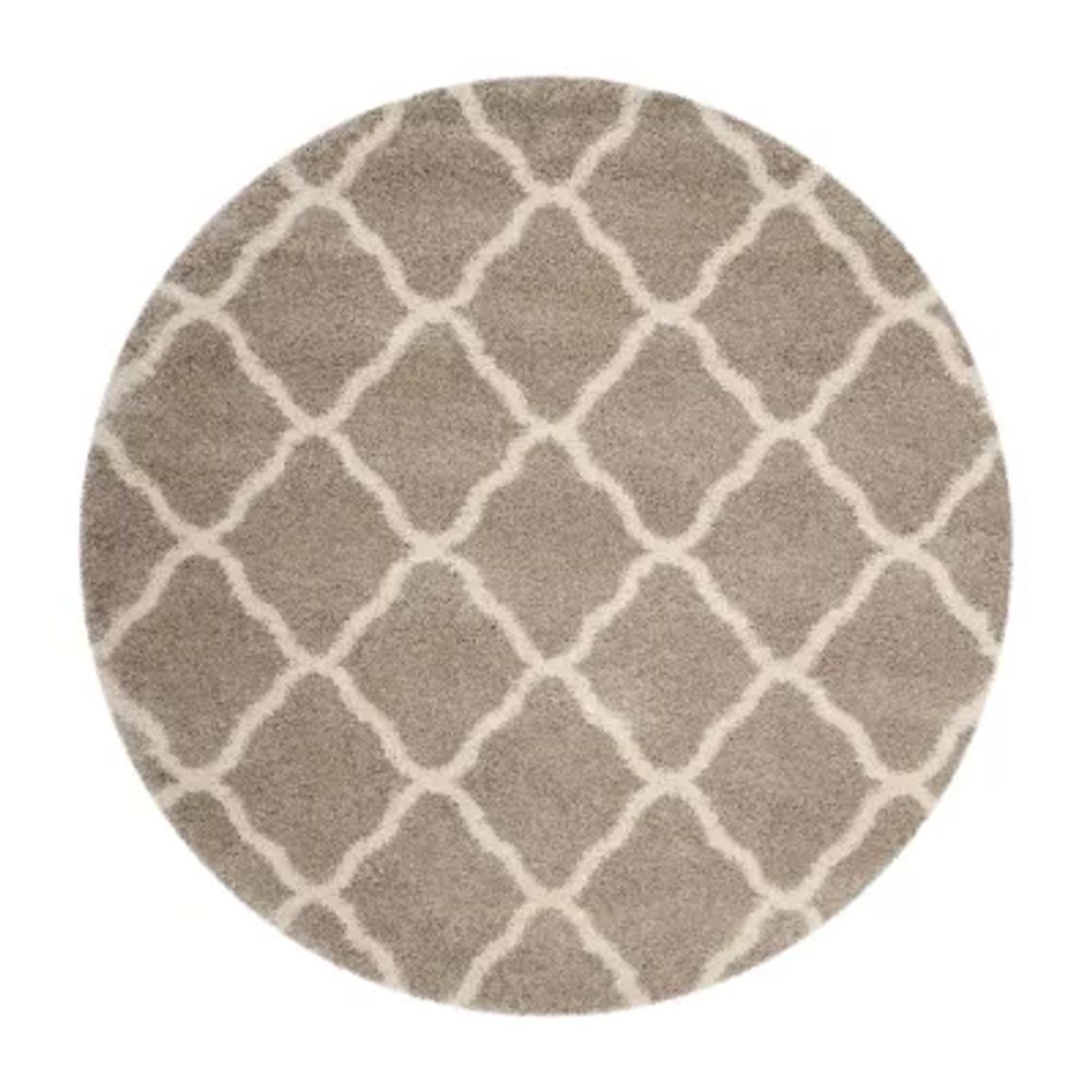 Safavieh Hudson Shag Collection Weldon Geometric Round Area Rug