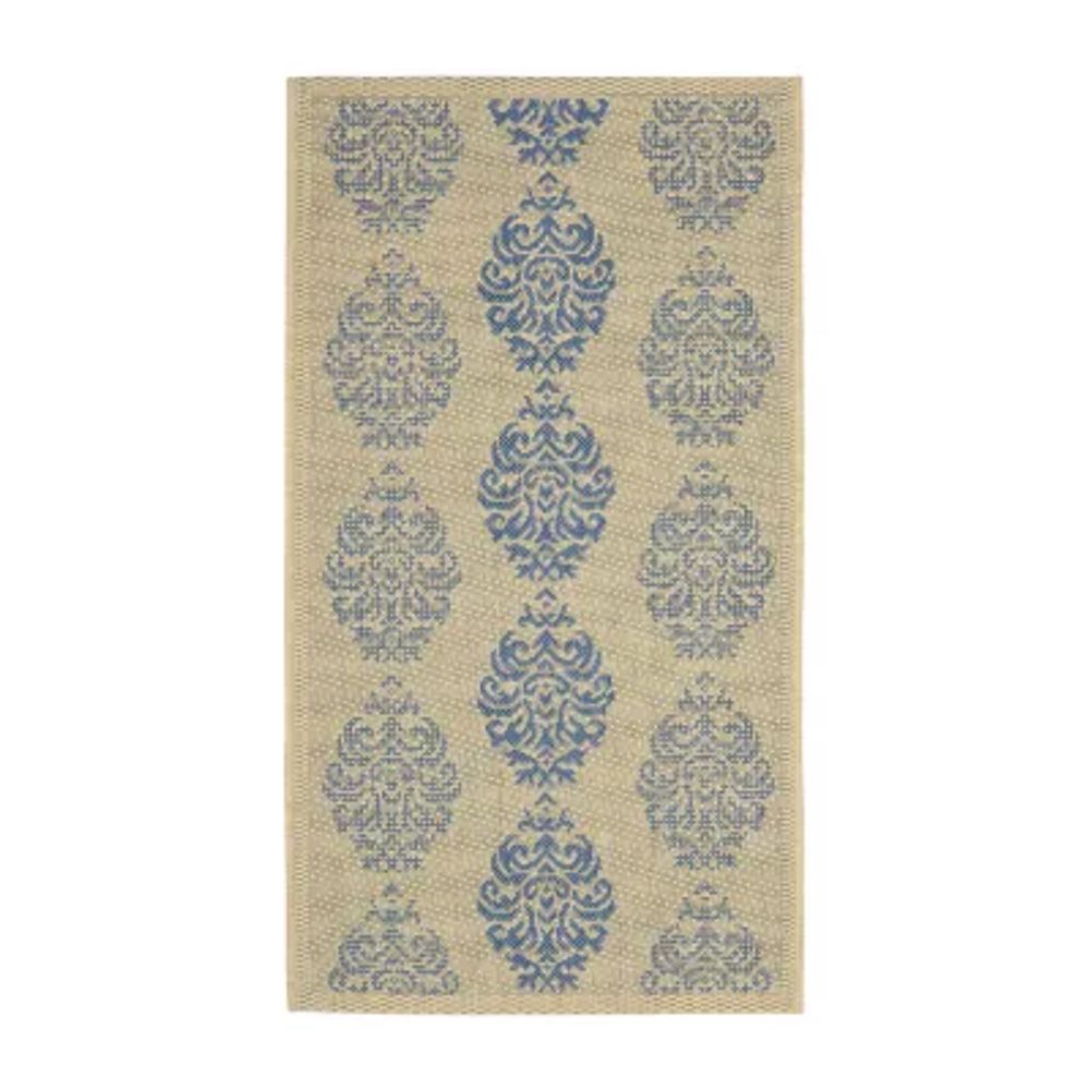 Safavieh Courtyard Collection Ray Floral Indoor/Outdoor Area Rug