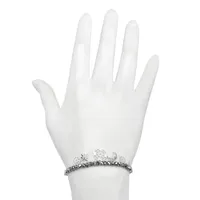 Bijoux Bar Delicates Moon Link Star Stretch Bracelet