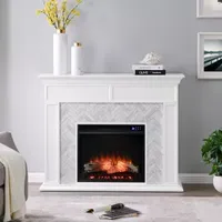 Codia Marble Tiled Electric Fireplace