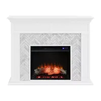 Codia Marble Tiled Electric Fireplace