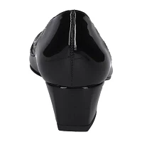 Easy Street Womens Giana Closed Toe Flat Heel Pumps