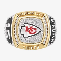 True Fans Fine Jewelry Kansas City Chiefs Patrick Mahomes Mens 1/2 CT. T.W. Natural White Diamond 10K Gold Sterling Silver Arrow Fashion Ring