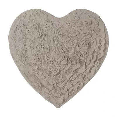 Home Weavers Inc Bellflower Heart Bath Rug