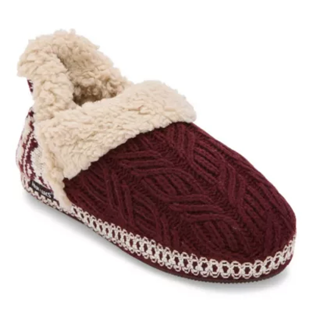 Muk Luks Magdalena Bootie Womens Slip-On Slippers