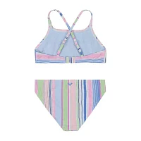 Roxy Big Girls Salty Stripe Bikini Set