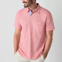 St. John's Bay Sueded Jersey Mens Classic Fit Short Sleeve Pocket Polo Shirt