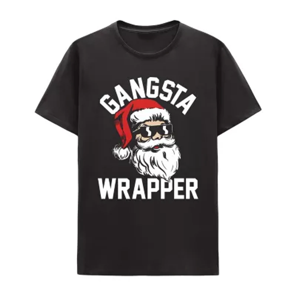 Mens Short Sleeve Santa Graphic T-Shirt