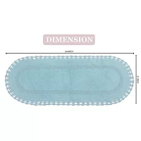 Home Weavers Inc Hampton Crochet Reversible 21X54 Inch Bath Rug