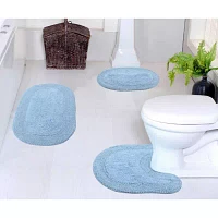 Home Weavers Inc Double Ruffle 3-pc. Quick Dry Bath Rug Set