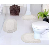 Home Weavers Inc Double Ruffle 3-pc. Quick Dry Bath Rug Set