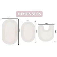 Home Weavers Inc Double Ruffle 3-pc. Quick Dry Bath Rug Set