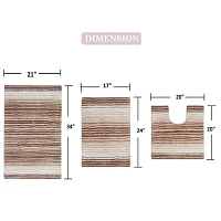 Home Weavers Inc Gradation 3-pc. Quick Dry Bath Rug Set