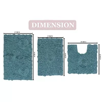 Home Weavers Inc Modesto 3-pc. Quick Dry Bath Rug Set