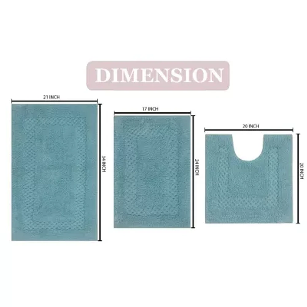 Home Weavers Inc Classy 3-pc. Quick Dry Bath Rug Set