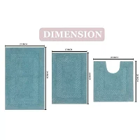 Home Weavers Inc Classy 3-pc. Quick Dry Bath Rug Set