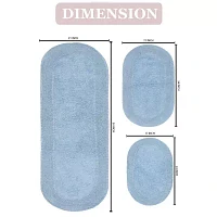 Home Weavers Inc Double Ruffle -pc. Quick Dry Bath Rug Set