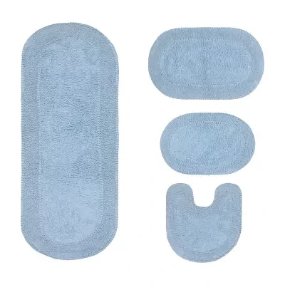 Home Weavers Inc Double Ruffle -pc. Quick Dry Bath Rug Set