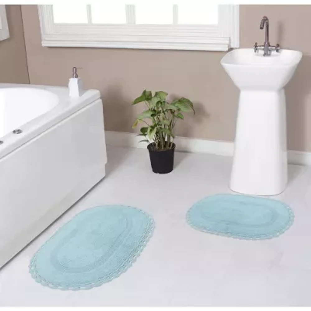 Home Weavers Inc Hampton Crochet -pc. Reversible Bath Rug Set