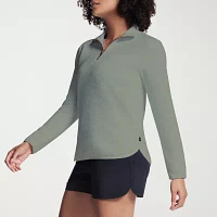 Skechers Womens Mock Neck Long Sleeve Active Quarter-Zip Pullover