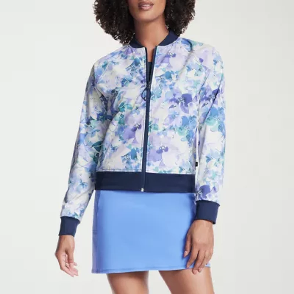 Skechers Womens GOWALK Seascape Floral Bomber Jacket