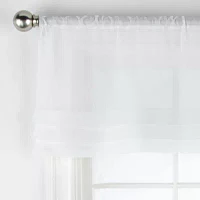 Home Expressions Crushed Voile Rod Pocket Tailored Valance