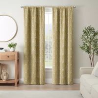 Eclipse Kerry Arbor Geometric Energy Saving Blackout Rod Pocket Set of 2 Curtain Panel