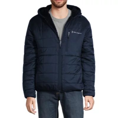Free Country Mens Hooded Water Resistant Midweight Puffer Jacket