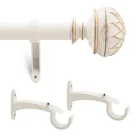 Deco Window Stripe Ball 1 IN Curtain Rod