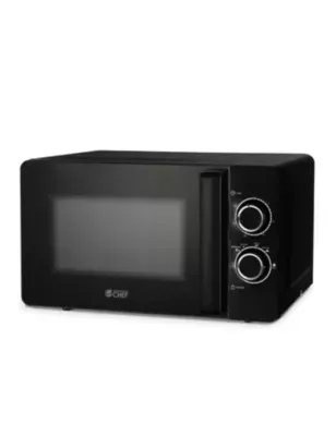 COMMERCIAL CHEF 0.7 Cu. Ft. Countertop Microwave with Mechanical Control Black Microwave with 6 Power Levels