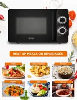 COMMERCIAL CHEF 0.7 Cu. Ft. Countertop Microwave with Mechanical Control Microwave with 6 Power Levels