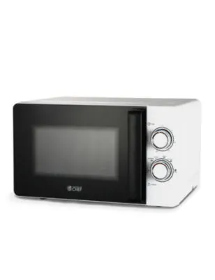 COMMERCIAL CHEF 0.7 Cu. Ft. Countertop Microwave with Mechanical Control White Microwave with 6 Power Levels