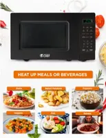COMMERCIAL CHEF 0.7 Cu. Ft. Countertop Microwave with Digital Display Microwave with 10 Power Levels