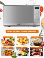 COMMERCIAL CHEF 0.7 Cu. Ft. Countertop Microwave with Digital Display with 10 Power Levels