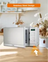 COMMERCIAL CHEF 0.7 Cu. Ft. Countertop Microwave with Digital Display with 10 Power Levels