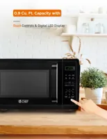 COMMERCIAL CHEF 0.9 Cu. Ft. Countertop Microwave with Touch Controls & Digital Display & 10 Power Levels