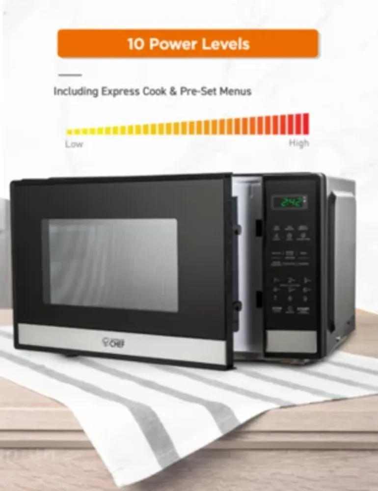 COMMERCIAL CHEF Cu. Ft. Countertop Microwave with Touch Controls & Digital Display & 10 Power Levels